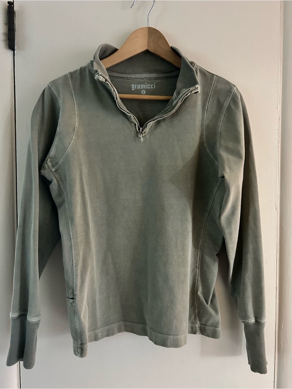 Gramicci Men’s Sage Green Half-Zip Pullover